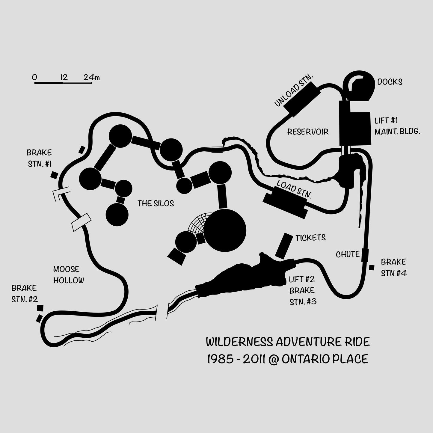 Wilderness Adventure Map Unisex Tee (white)